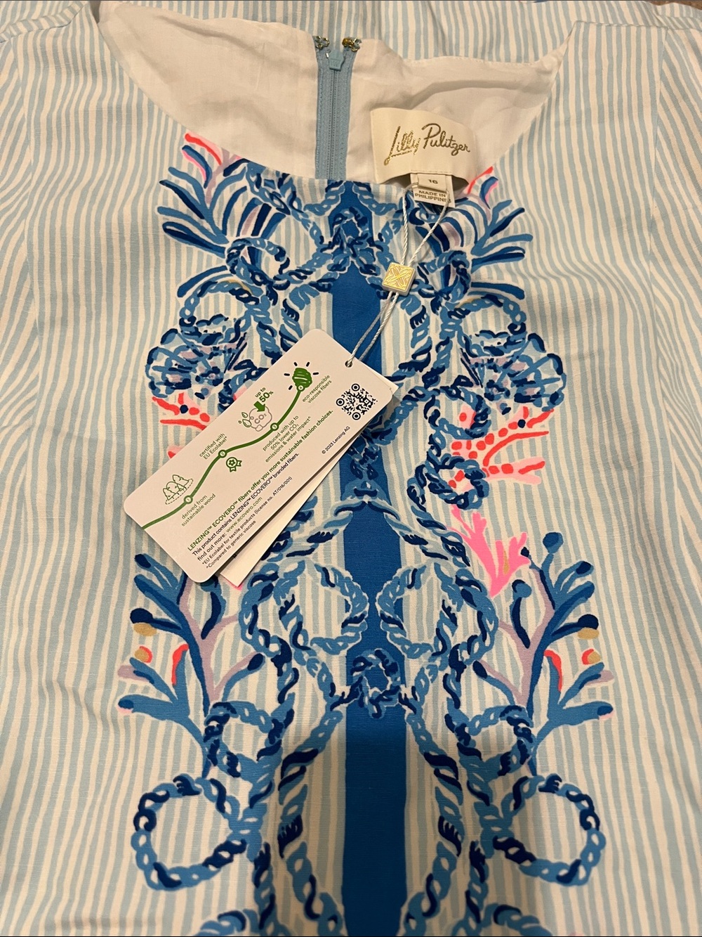 H2F! Lilly Pulitzer Sade Shift Embroidered Romper, 16, NWT. 🌸 - Picture 9 of 12